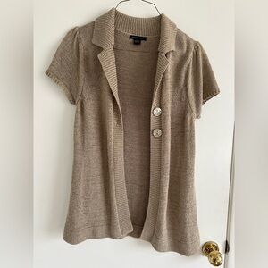August Silk short sleeve cardigan